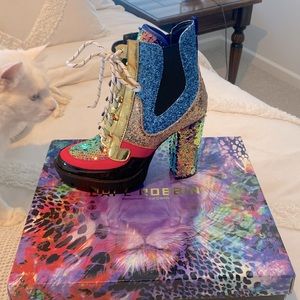 Platform Sequins Boots
